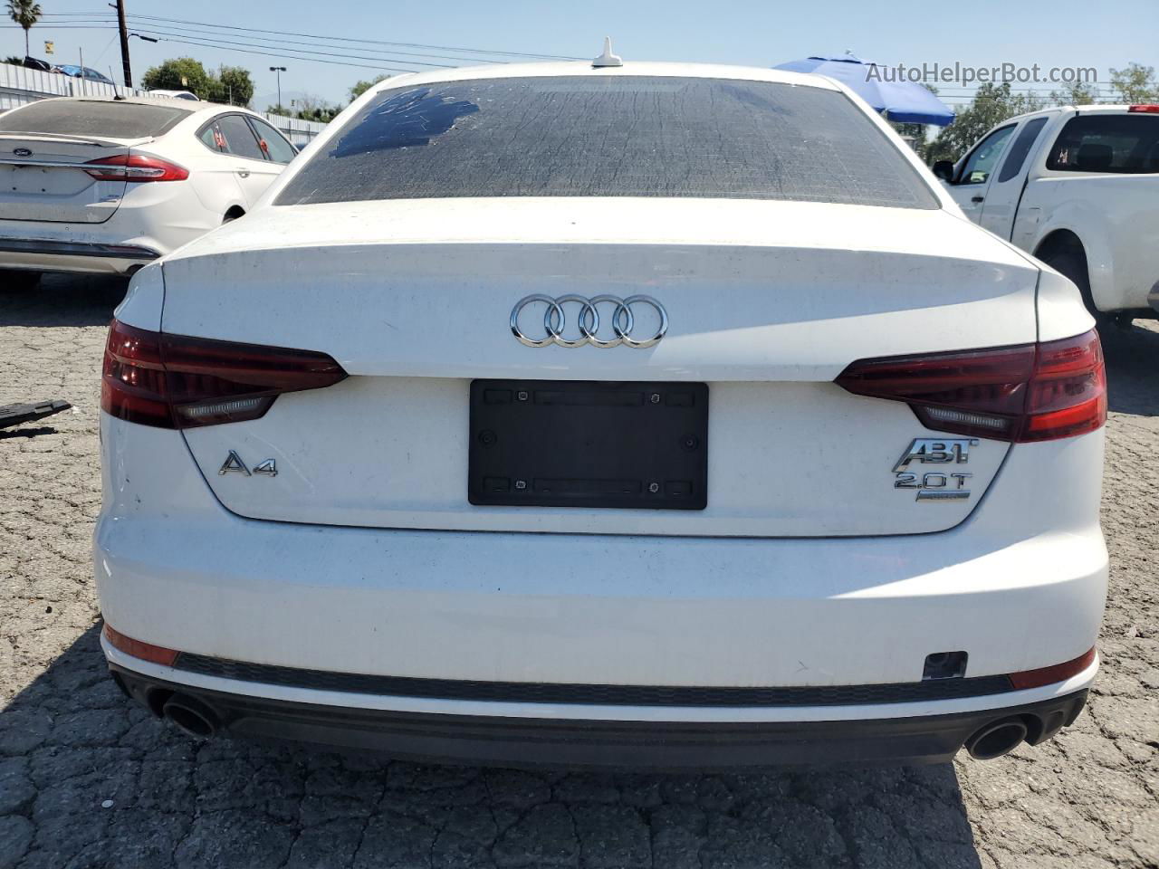 2018 Audi A4 Premium White vin: WAUKMAF44JA076889