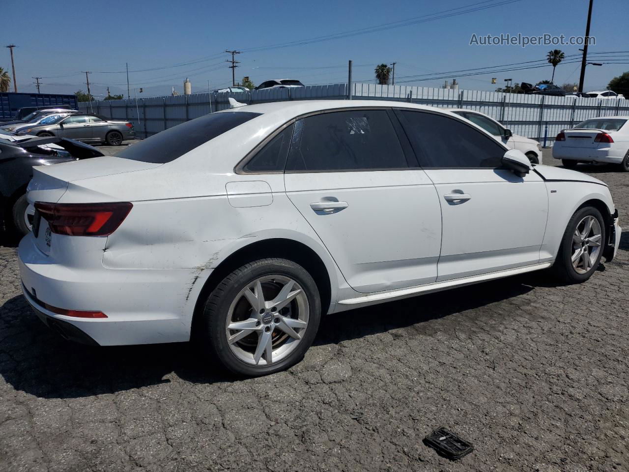 2018 Audi A4 Premium White vin: WAUKMAF44JA076889