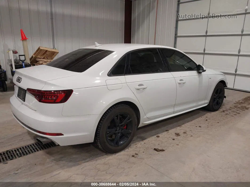 2018 Audi A4 2.0t Tech Ultra Premium/2.0t Ultra Premium White vin: WAUKMAF44JA134306