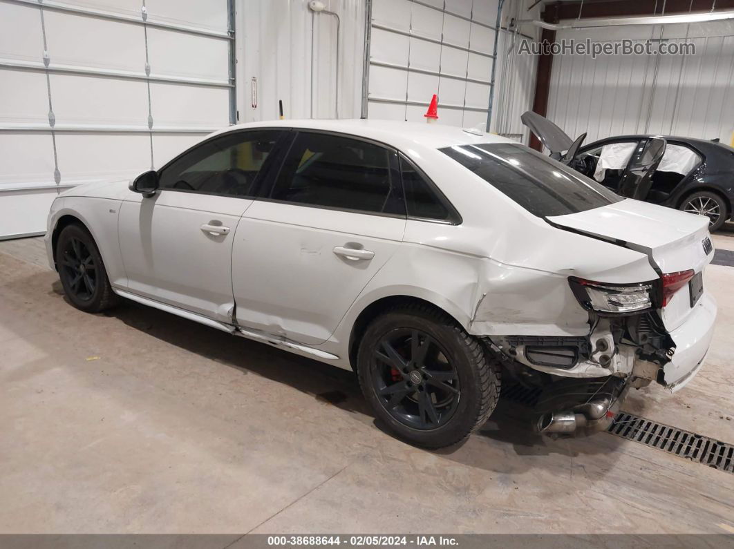 2018 Audi A4 2.0t Tech Ultra Premium/2.0t Ultra Premium White vin: WAUKMAF44JA134306