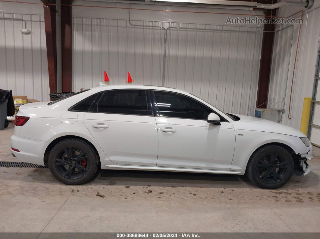 2018 Audi A4 2.0t Tech Ultra Premium/2.0t Ultra Premium White vin: WAUKMAF44JA134306