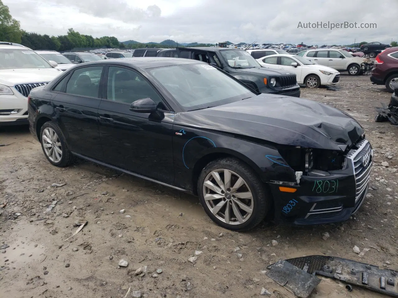 2018 Audi A4 Premium Black vin: WAUKMAF44JN011758