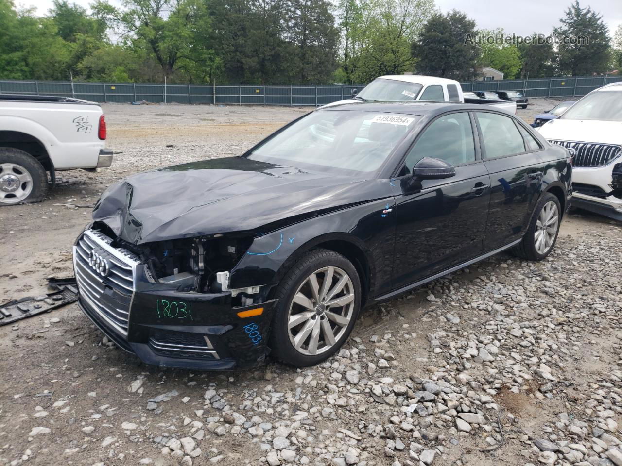 2018 Audi A4 Premium Black vin: WAUKMAF44JN011758