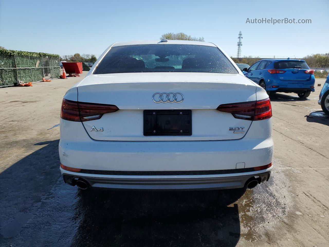 2018 Audi A4 Premium White vin: WAUKMAF44JN013493