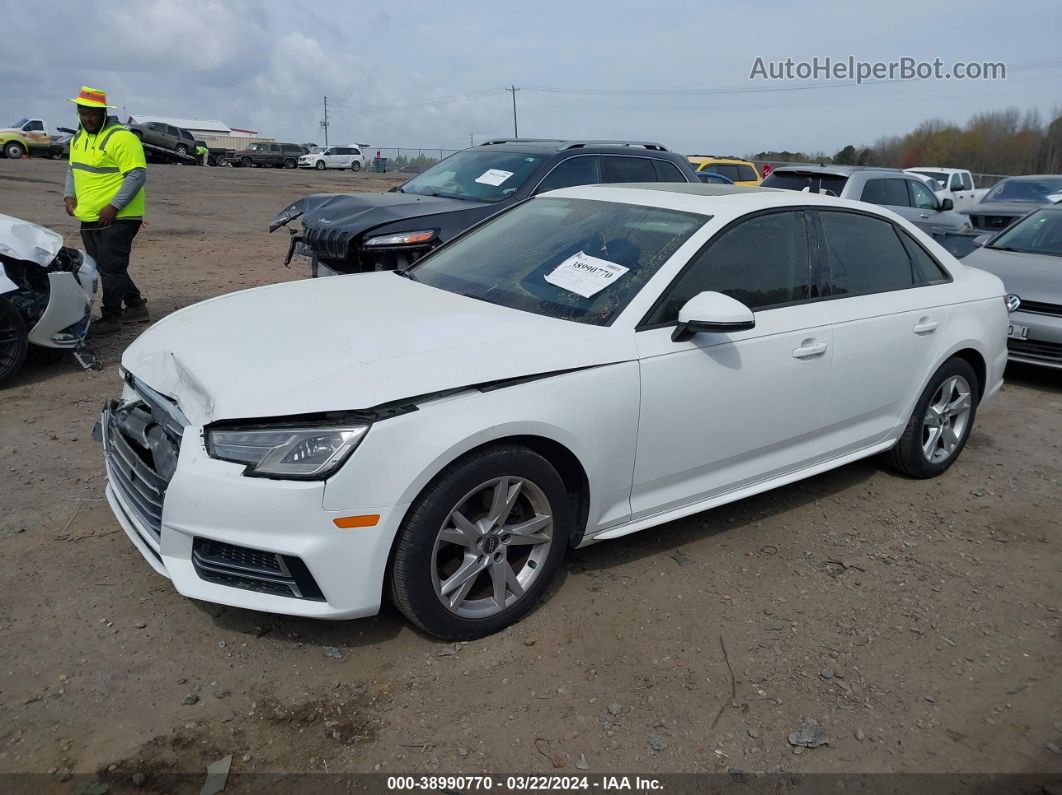 2018 Audi A4 2.0t Tech Ultra Premium/2.0t Ultra Premium White vin: WAUKMAF46JN006710