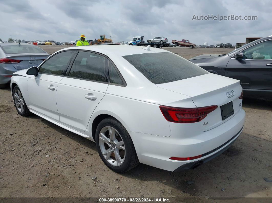 2018 Audi A4 2.0t Tech Ultra Premium/2.0t Ultra Premium White vin: WAUKMAF46JN006710