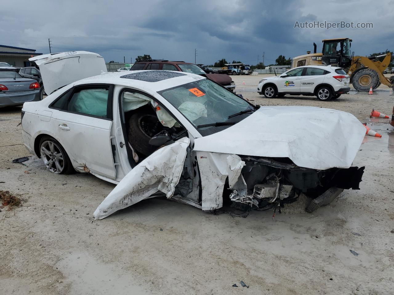 2018 Audi A4 Premium White vin: WAUKMAF47JA133442