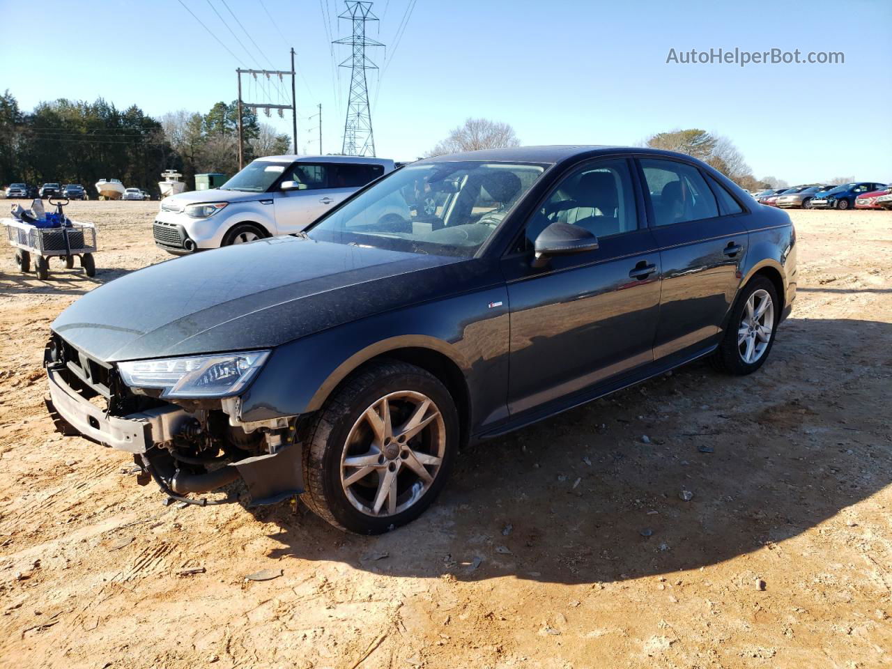 2018 Audi A4 Premium Серый vin: WAUKMAF47JA154419