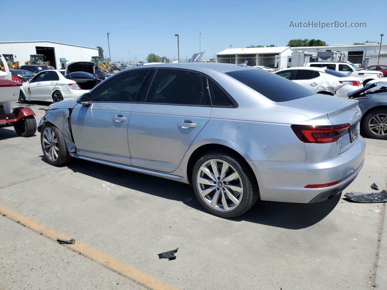 2018 Audi A4 Premium Silver vin: WAUKMAF47JN013729