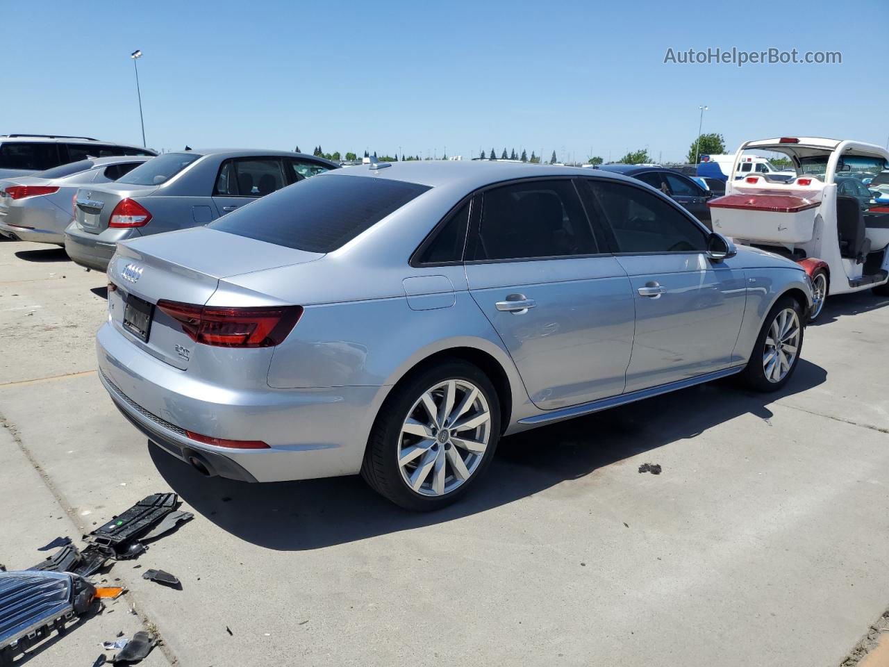 2018 Audi A4 Premium Silver vin: WAUKMAF47JN013729