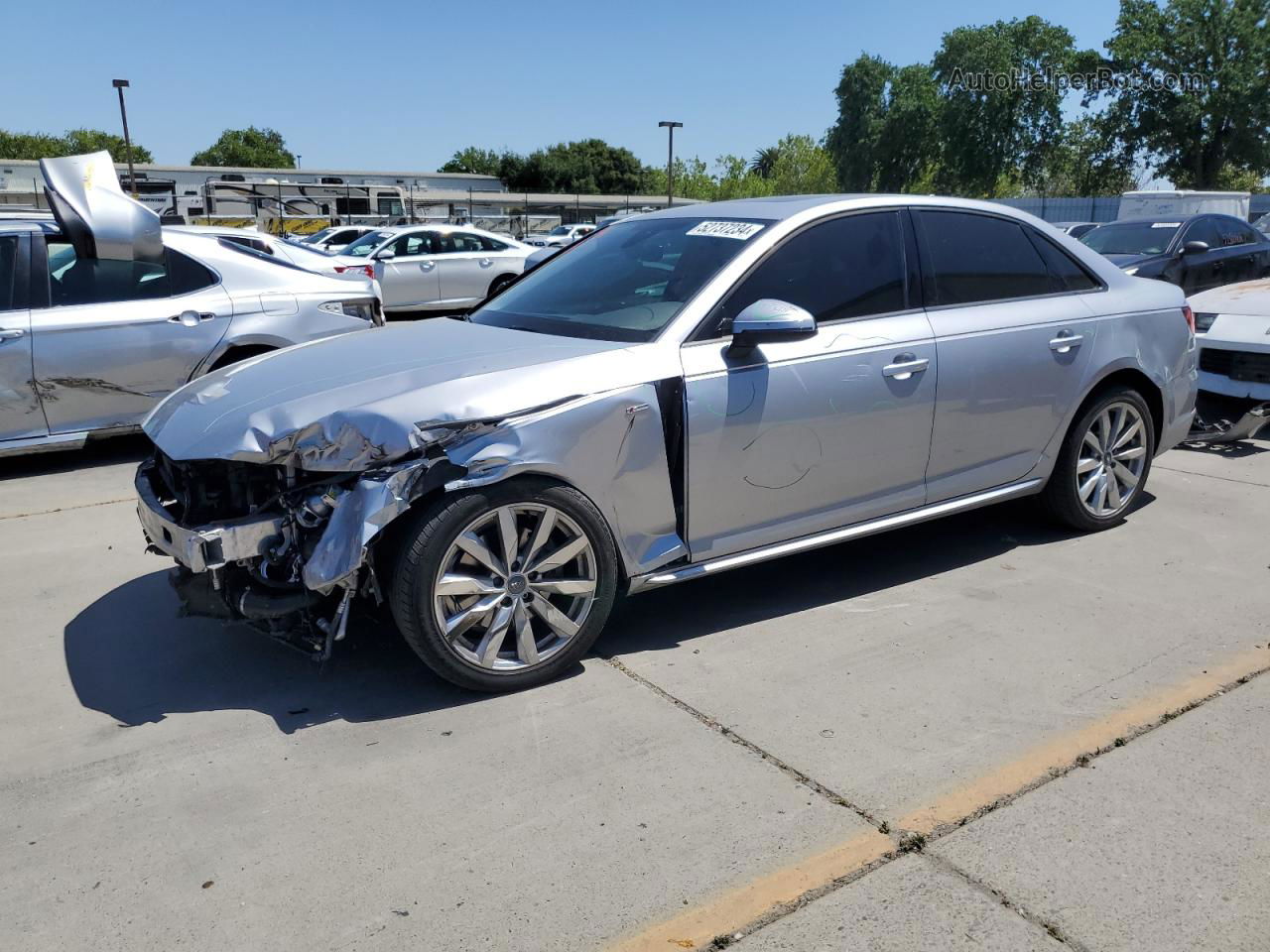 2018 Audi A4 Premium Silver vin: WAUKMAF47JN013729