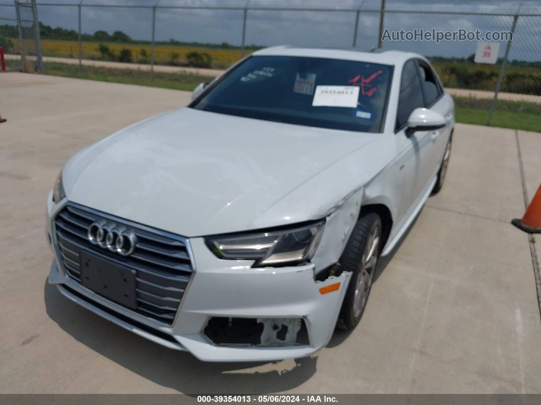 2018 Audi A4 2.0t Tech Ultra Premium/2.0t Ultra Premium White vin: WAUKMAF48JN007423