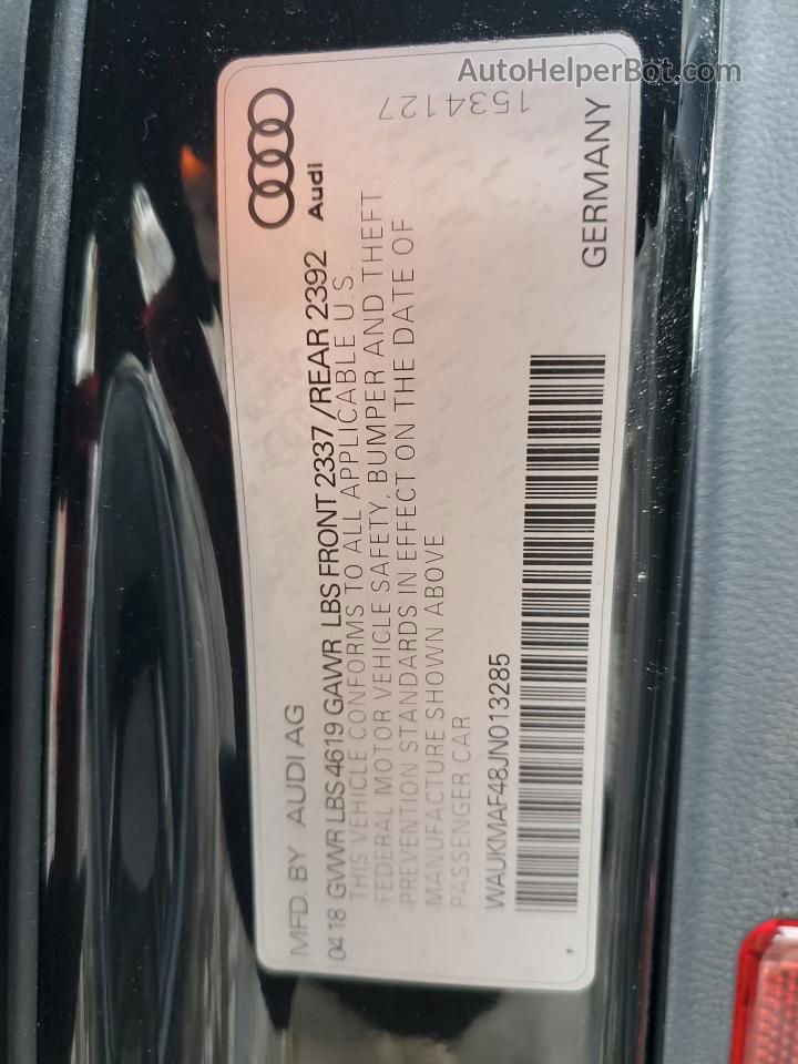 2018 Audi A4 Premium Black vin: WAUKMAF48JN013285