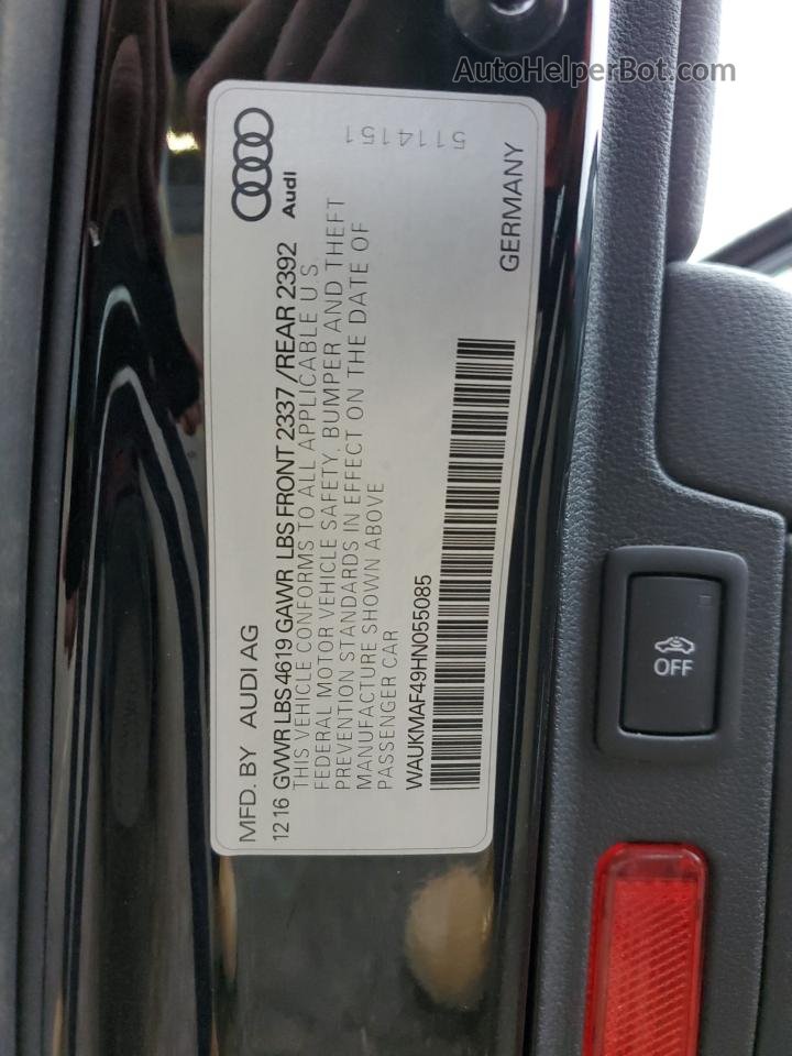 2017 Audi A4 Ultra Premium Black vin: WAUKMAF49HN055085