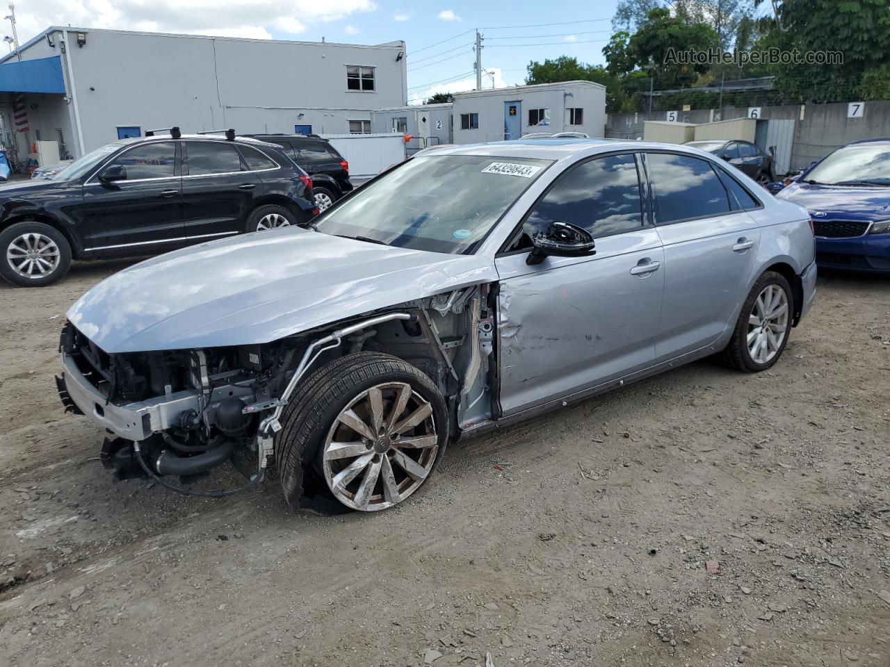 2018 Audi A4 Premium Silver vin: WAUKMAF49JA211901