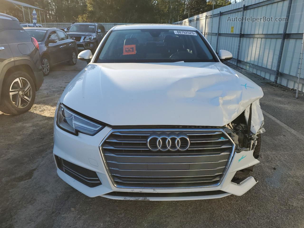 2018 Audi A4 Premium White vin: WAUKMAF4XJA125089