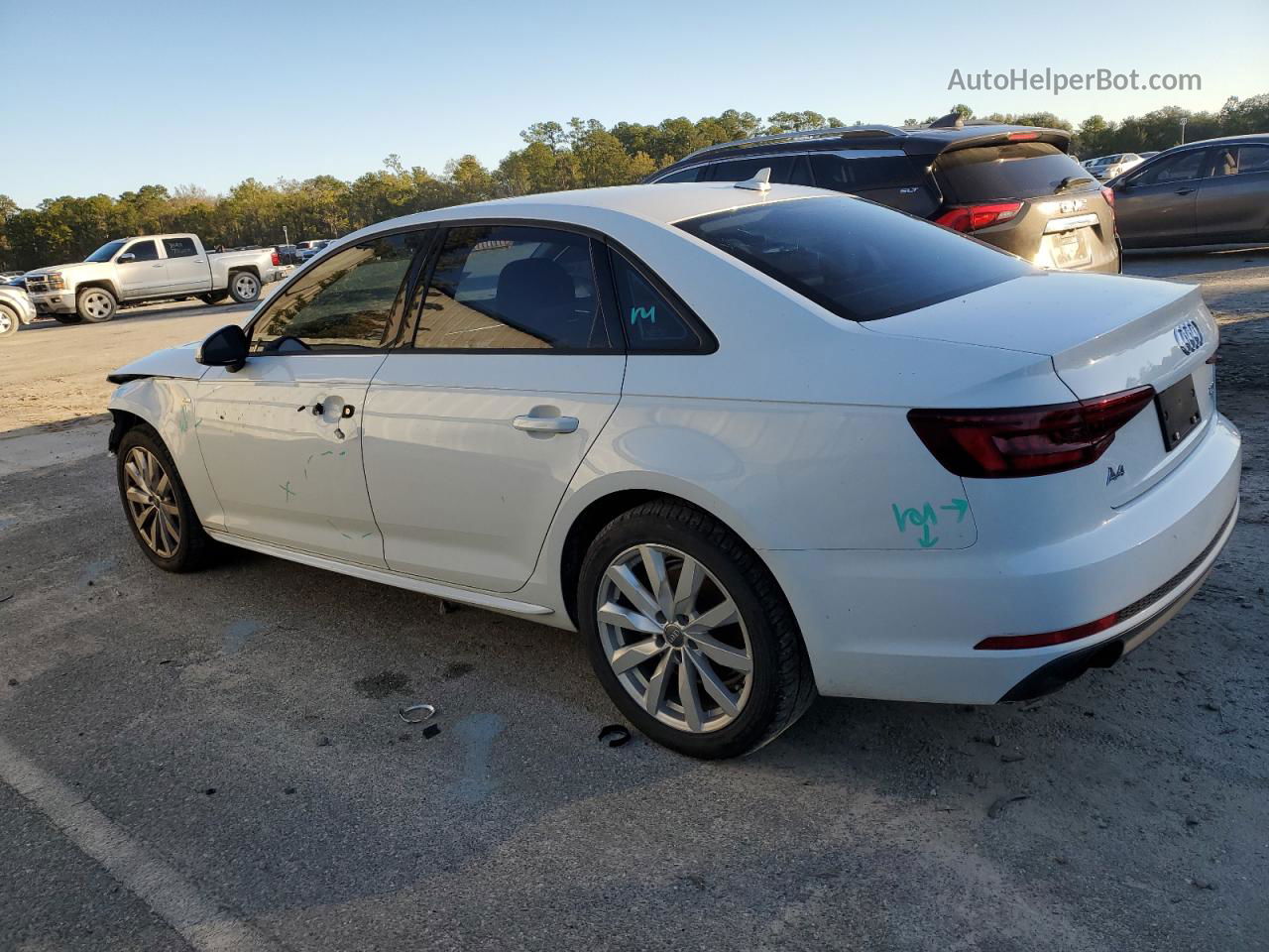 2018 Audi A4 Premium White vin: WAUKMAF4XJA125089