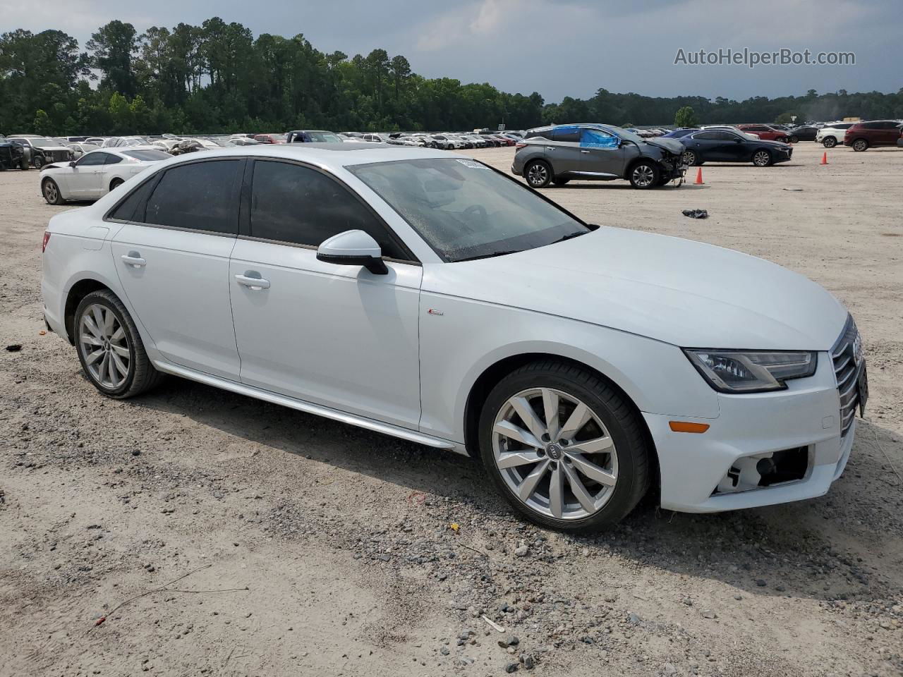 2018 Audi A4 Premium White vin: WAUKMAF4XJN013465