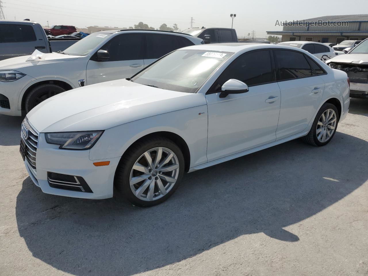 2018 Audi A4 Premium White vin: WAUKMAF4XJN013465