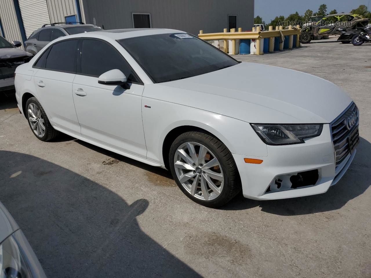 2018 Audi A4 Premium White vin: WAUKMAF4XJN013465