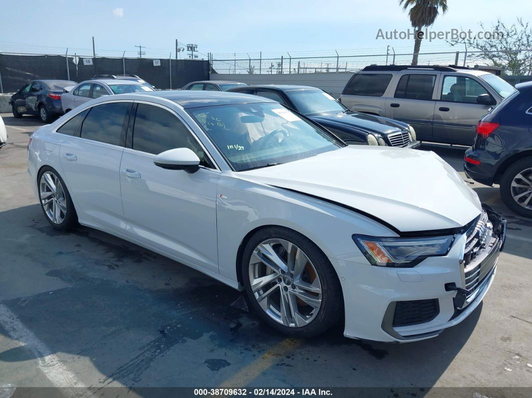 2019 Audi A6 55 Premium White vin: WAUL2AF24KN091878