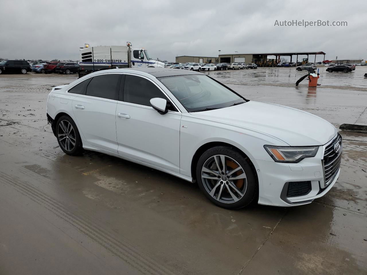 2019 Audi A6 Premium Plus White vin: WAUL2AF24KN105360