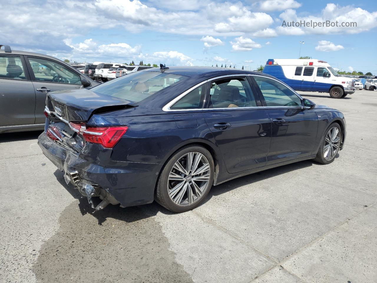 2019 Audi A6 Premium Plus Blue vin: WAUL2AF25KN026179