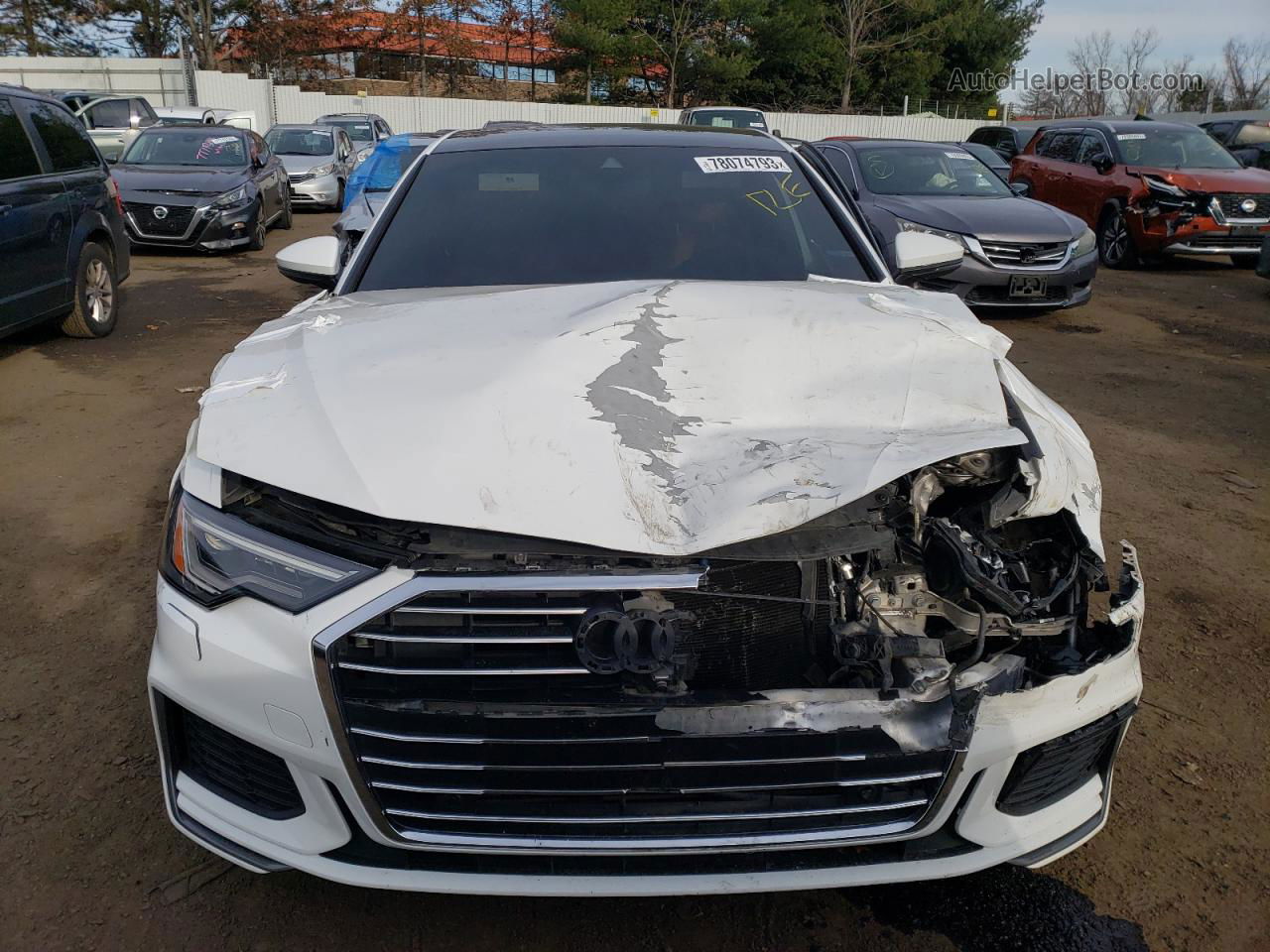 2019 Audi A6 Premium Plus White vin: WAUL2AF26KN059840