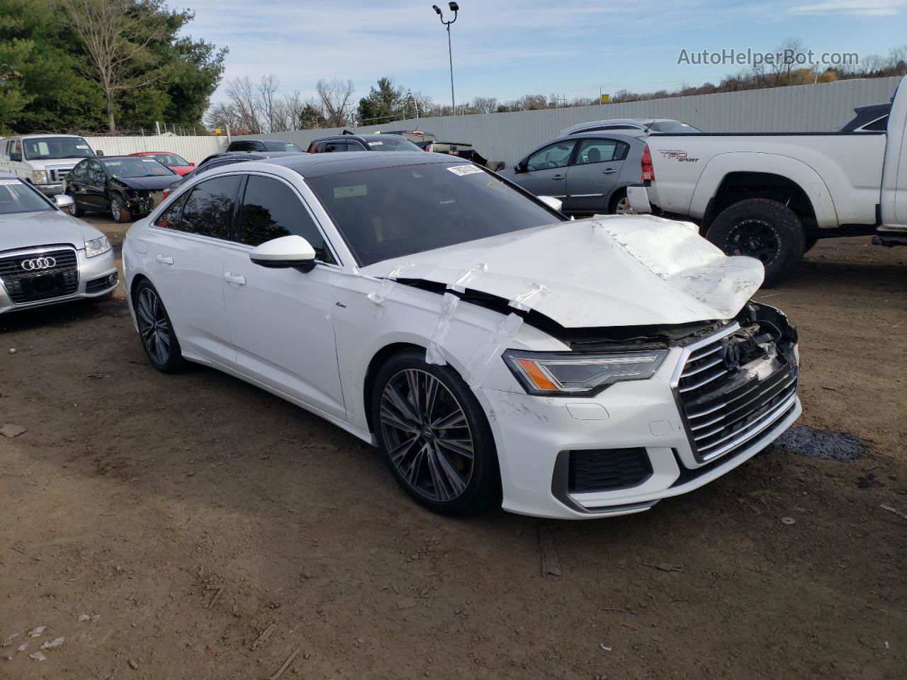 2019 Audi A6 Premium Plus White vin: WAUL2AF26KN059840