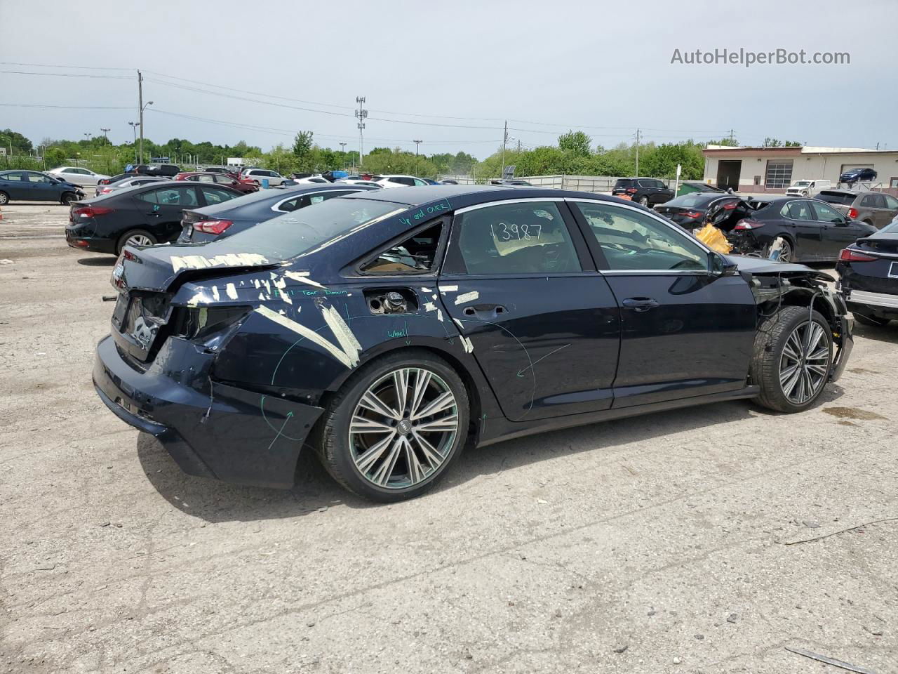 2019 Audi A6 Premium Plus Blue vin: WAUL2AF28KN058866