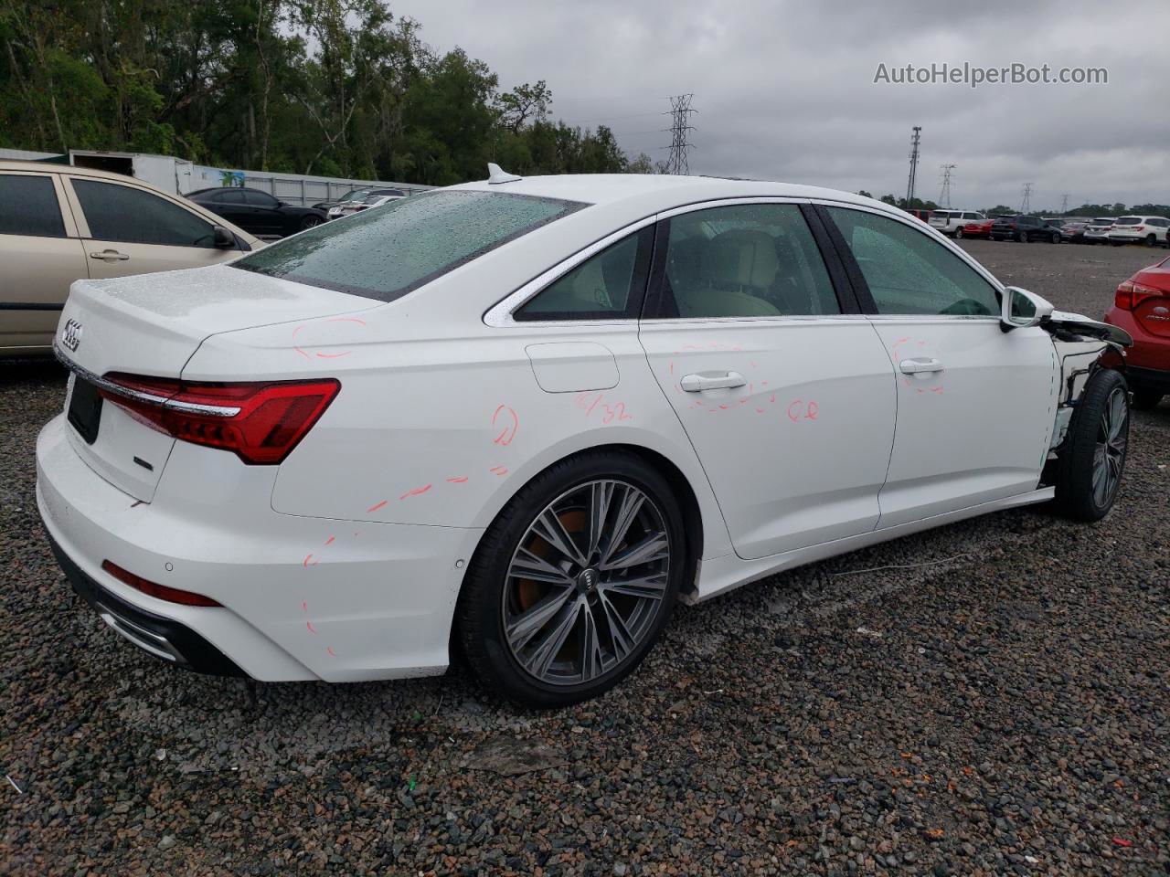 2019 Audi A6 Premium Plus White vin: WAUL2AF28KN089440