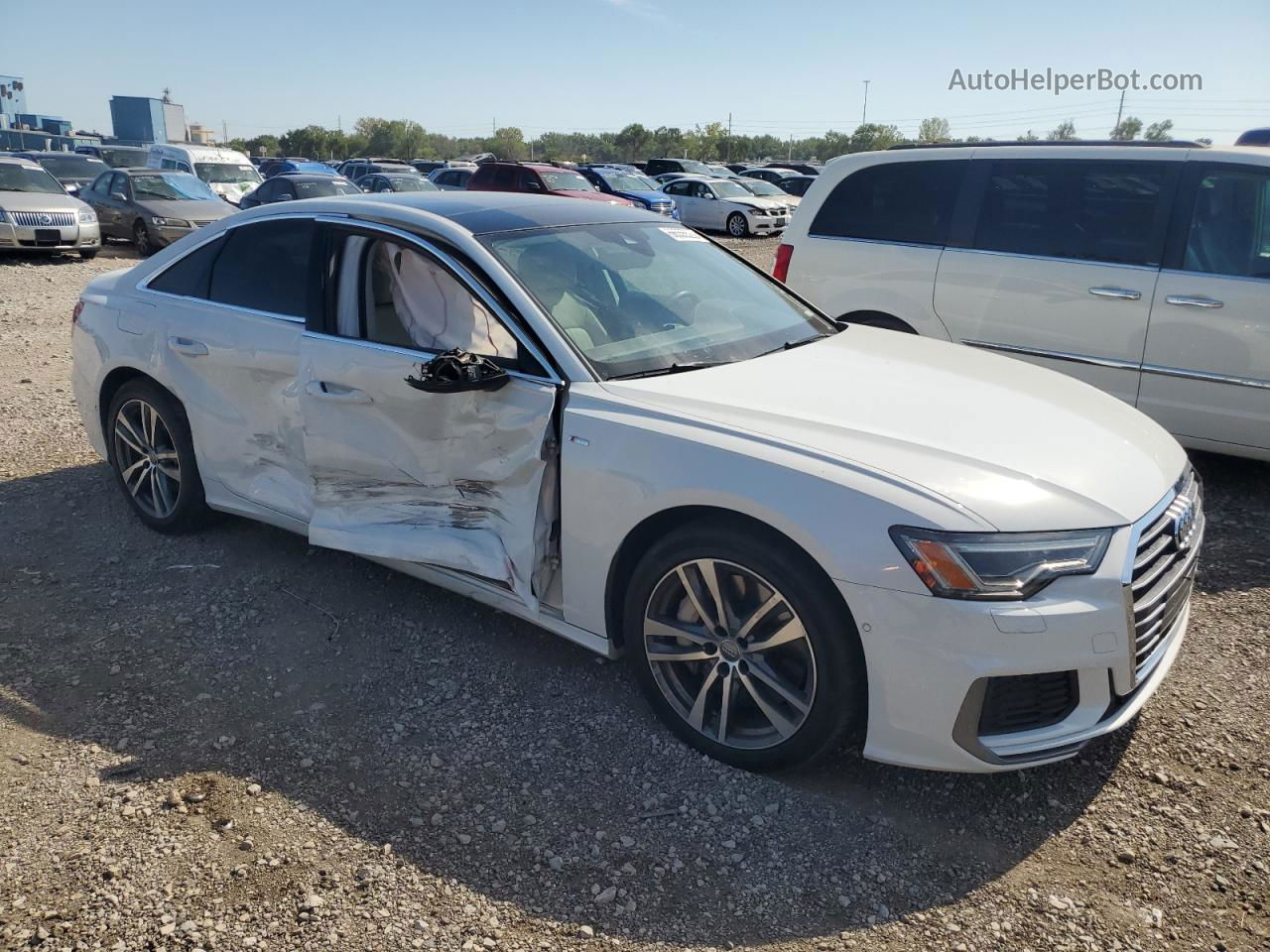 2019 Audi A6 Premium Plus White vin: WAUL2AF28KN113199