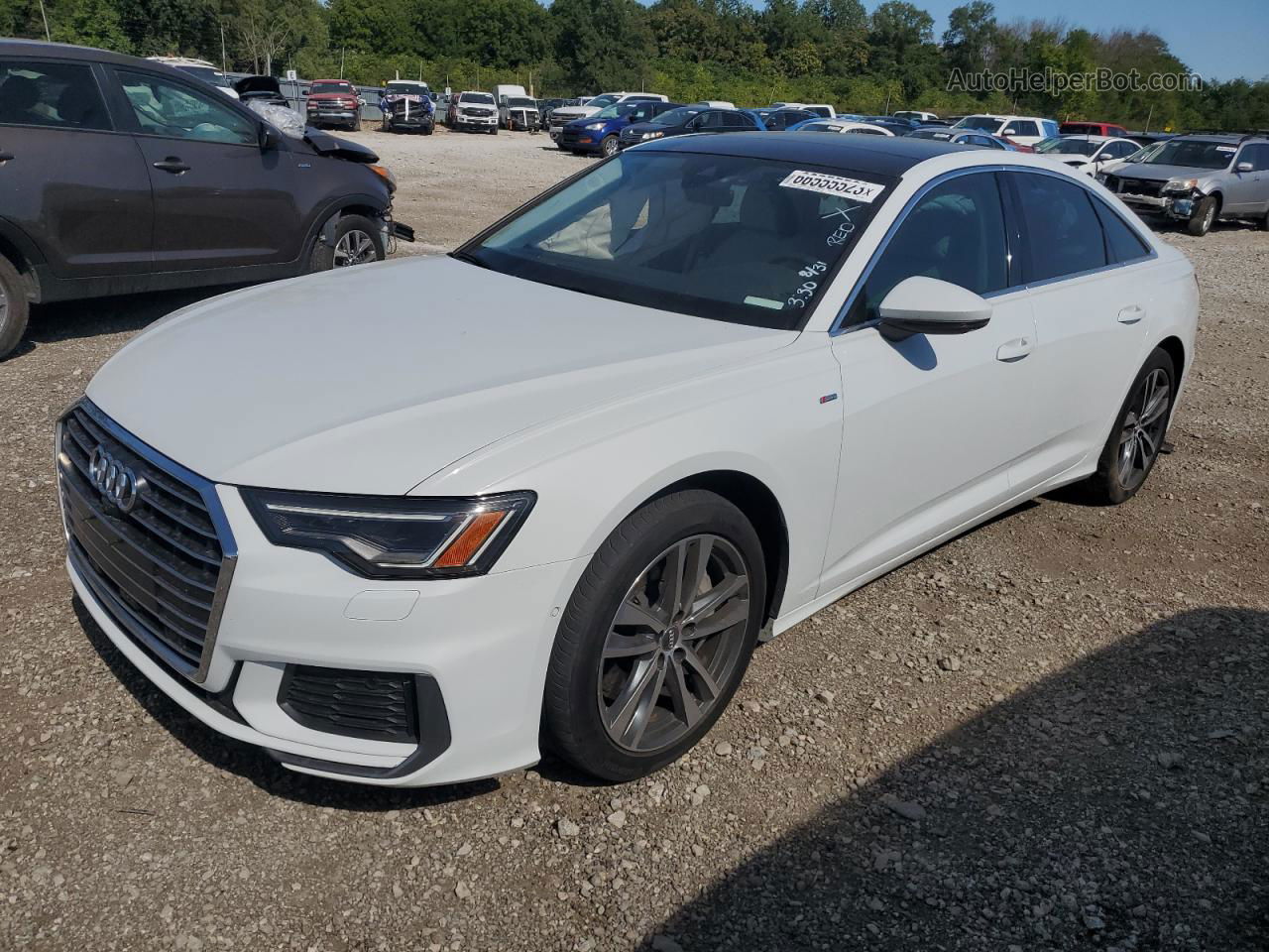 2019 Audi A6 Premium Plus White vin: WAUL2AF28KN113199