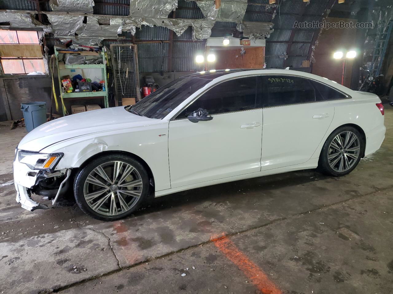 2019 Audi A6 Premium Plus White vin: WAUL2AF29KN055975