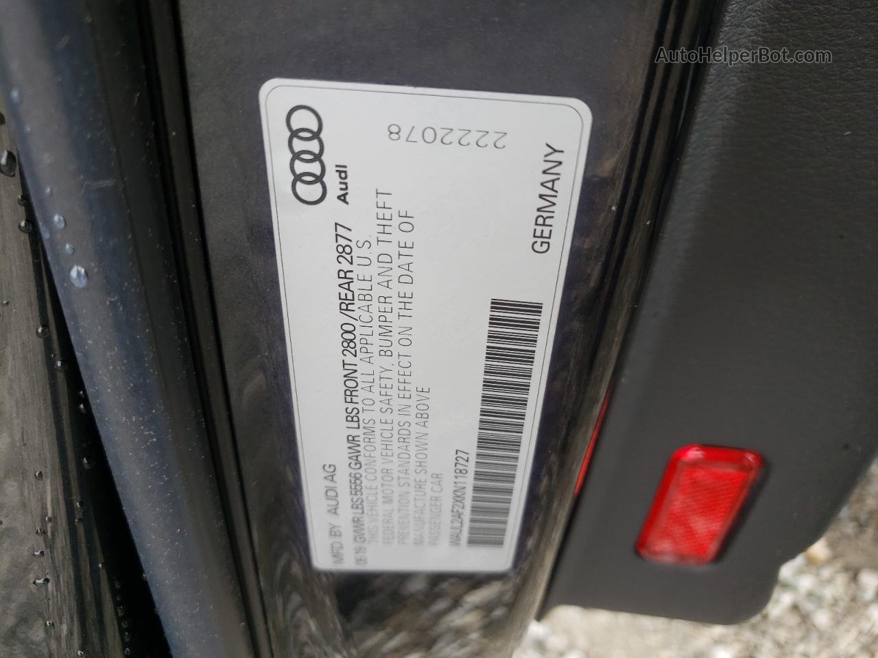 2019 Audi A6 Premium Plus Charcoal vin: WAUL2AF2XKN118727