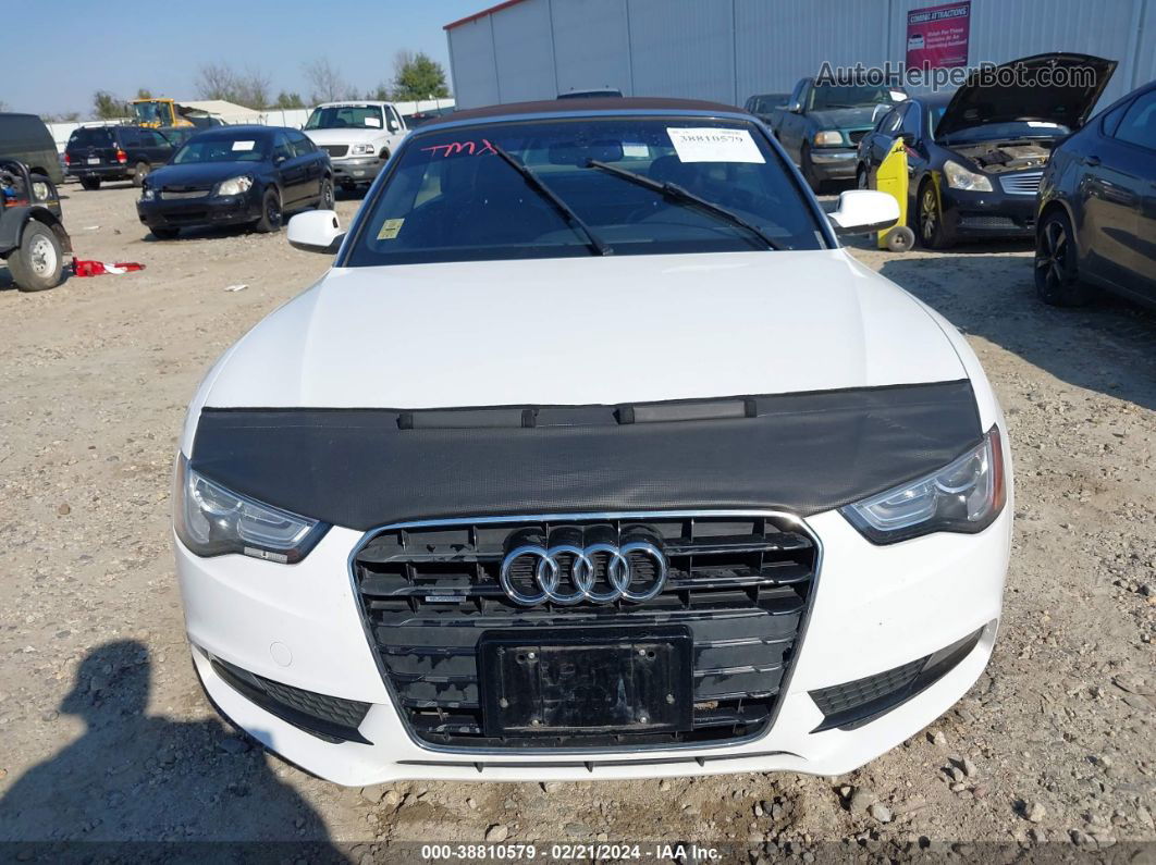 2014 Audi A5 2.0t Premium White vin: WAULFAFH0EN005382