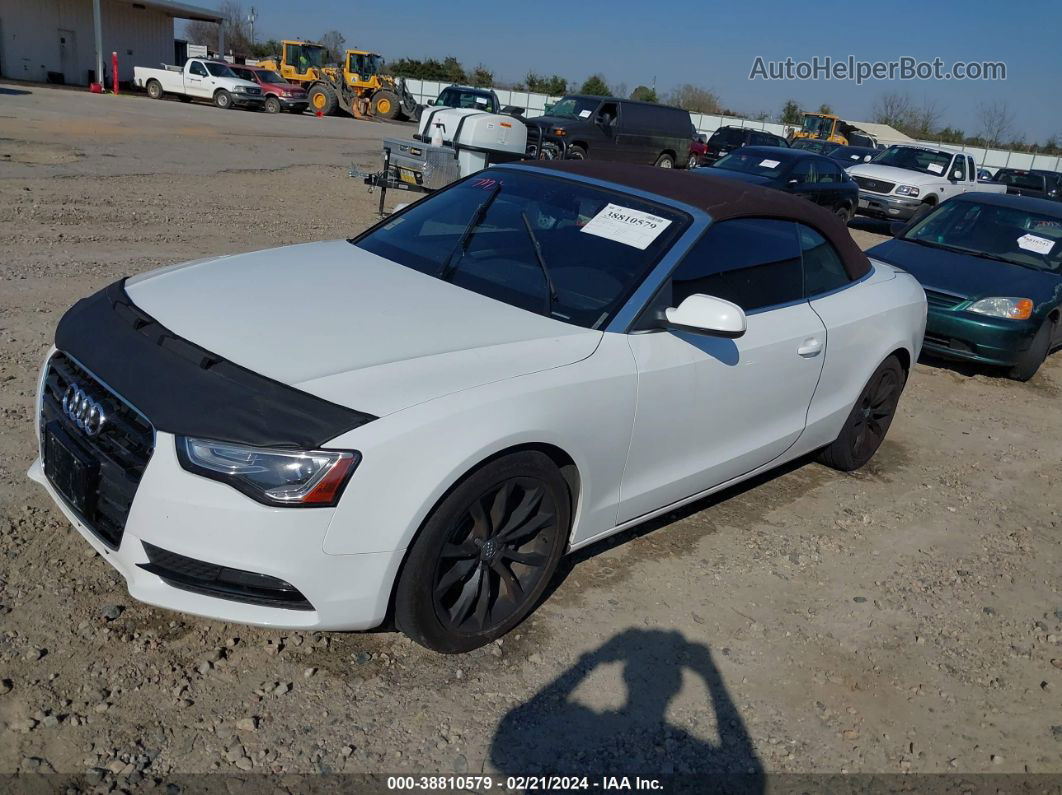 2014 Audi A5 2.0t Premium White vin: WAULFAFH0EN005382