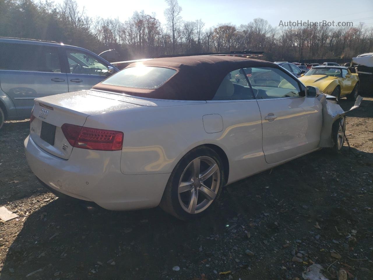 2014 Audi A5 Premium Plus White vin: WAULFAFH0EN008623