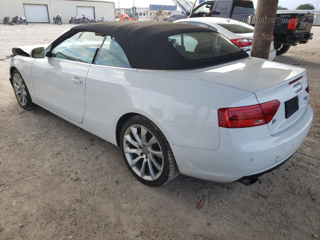 2014 Audi A5 Premium Plus White vin: WAULFAFH1EN010719