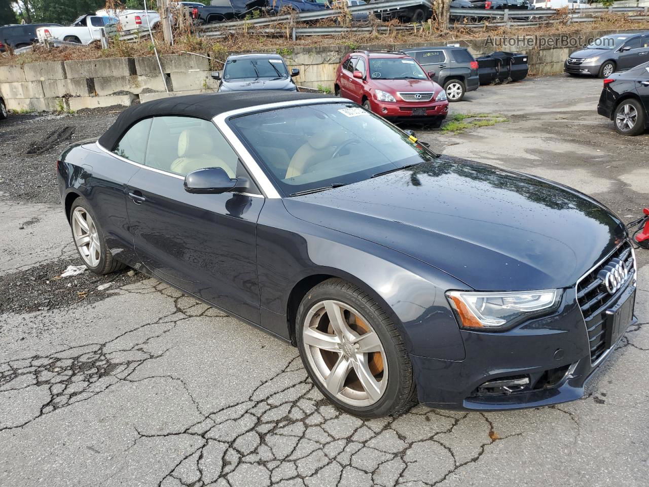 2014 Audi A5 Premium Plus Синий vin: WAULFAFH1EN011689