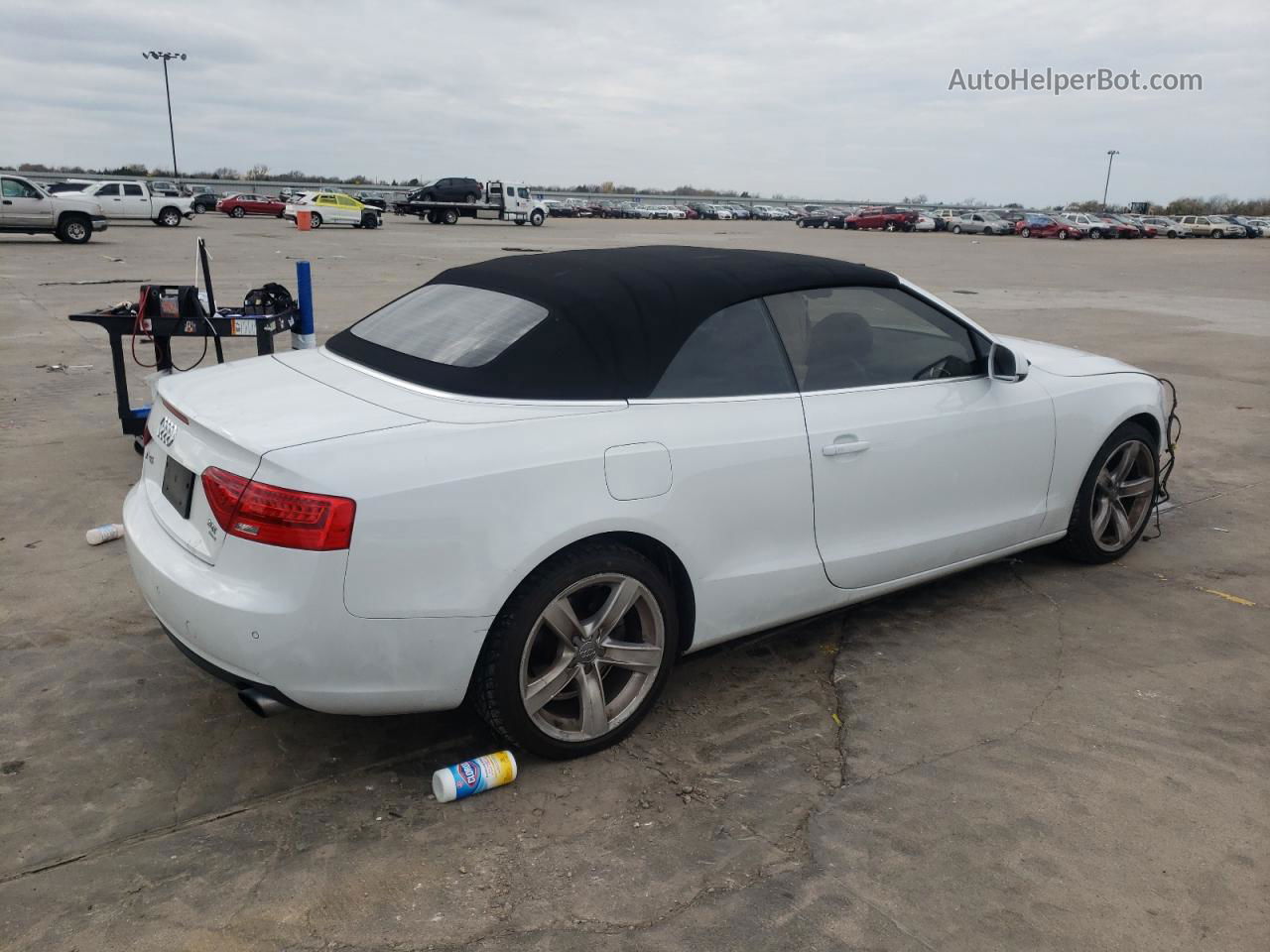 2014 Audi A5 Premium Plus White vin: WAULFAFH1EN014169