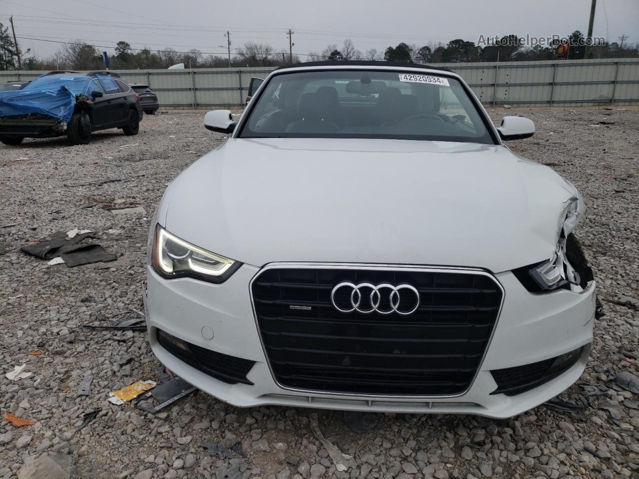 2014 Audi A5 Premium Plus White vin: WAULFAFH3EN015873