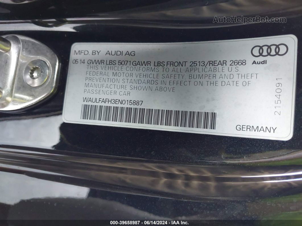 2014 Audi A5 2.0t Premium Black vin: WAULFAFH3EN015887