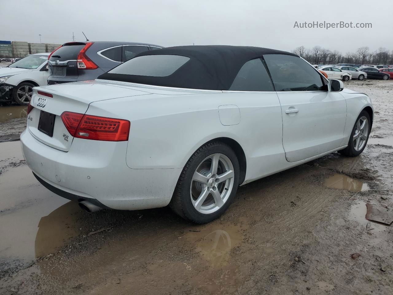 2014 Audi A5 Premium Plus White vin: WAULFAFH4EN009046