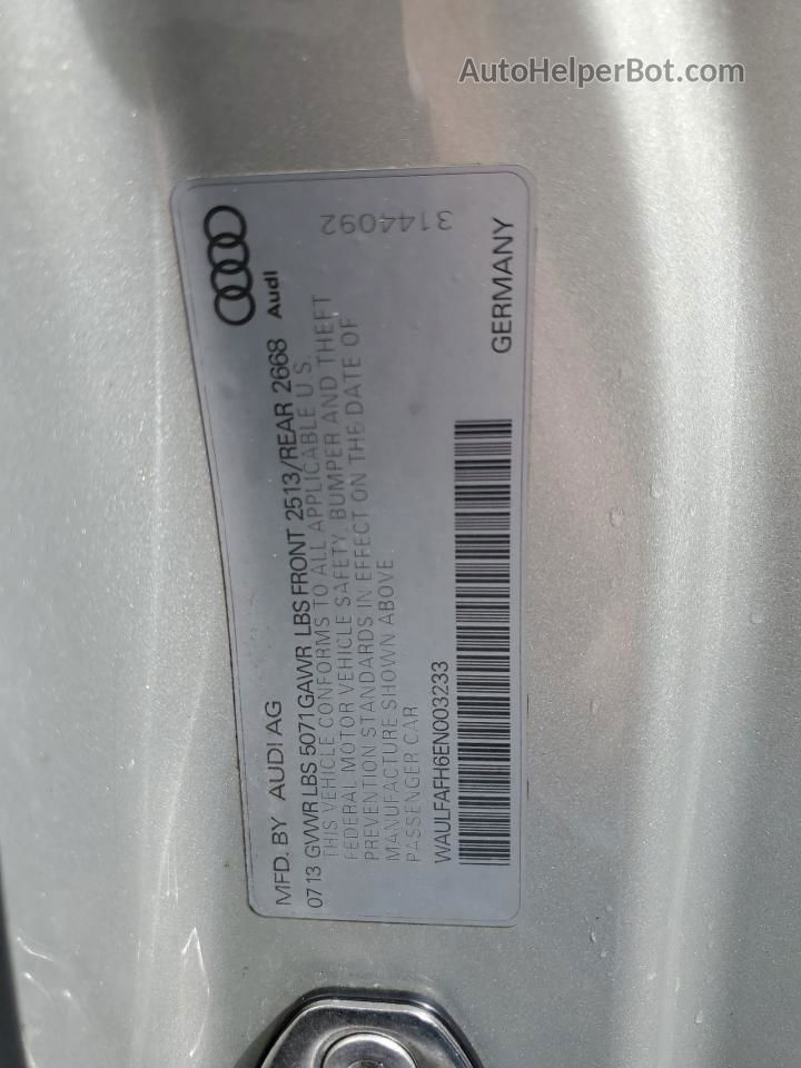2014 Audi A5 Premium Plus Silver vin: WAULFAFH6EN003233