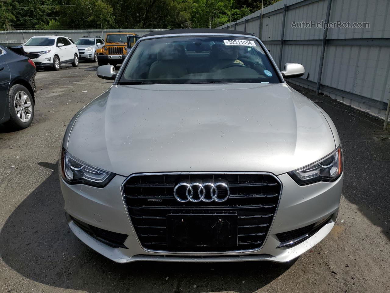 2014 Audi A5 Premium Plus Silver vin: WAULFAFH6EN003233