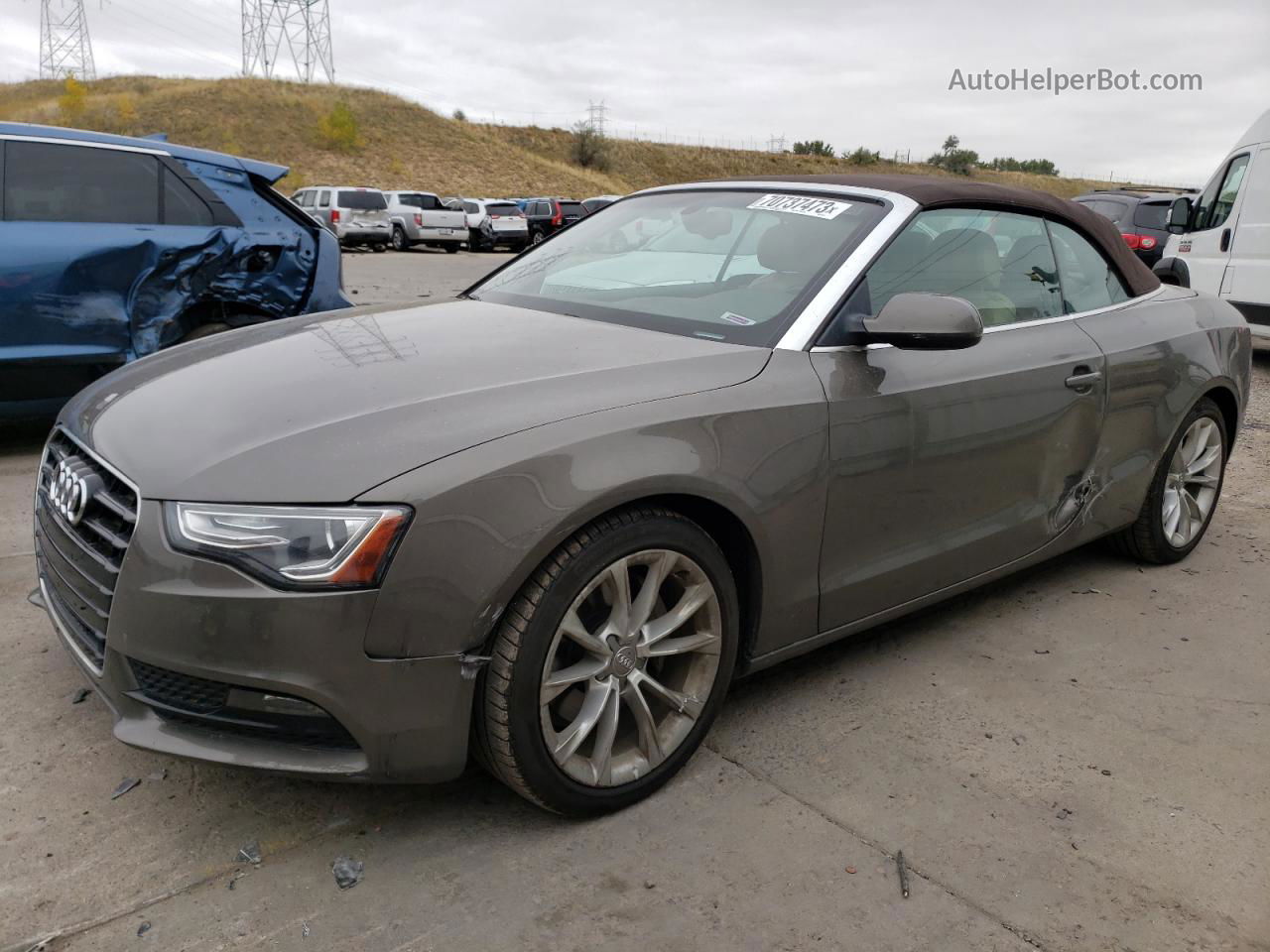 2014 Audi A5 Premium Plus Коричневый vin: WAULFAFH6EN007167