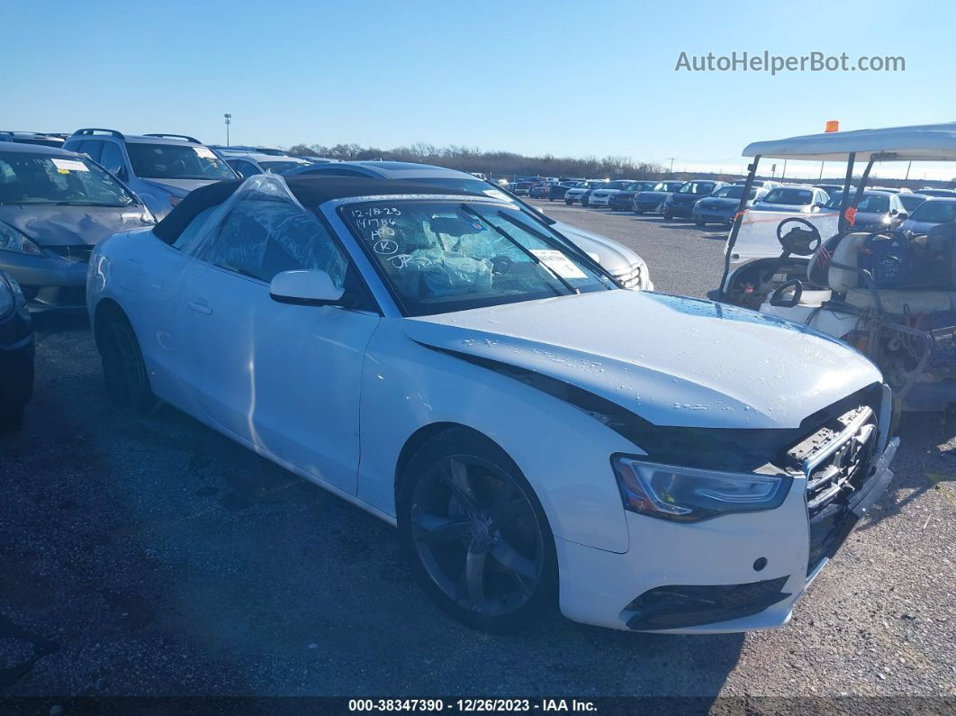 2014 Audi A5 2.0t Premium White vin: WAULFAFH8EN006652