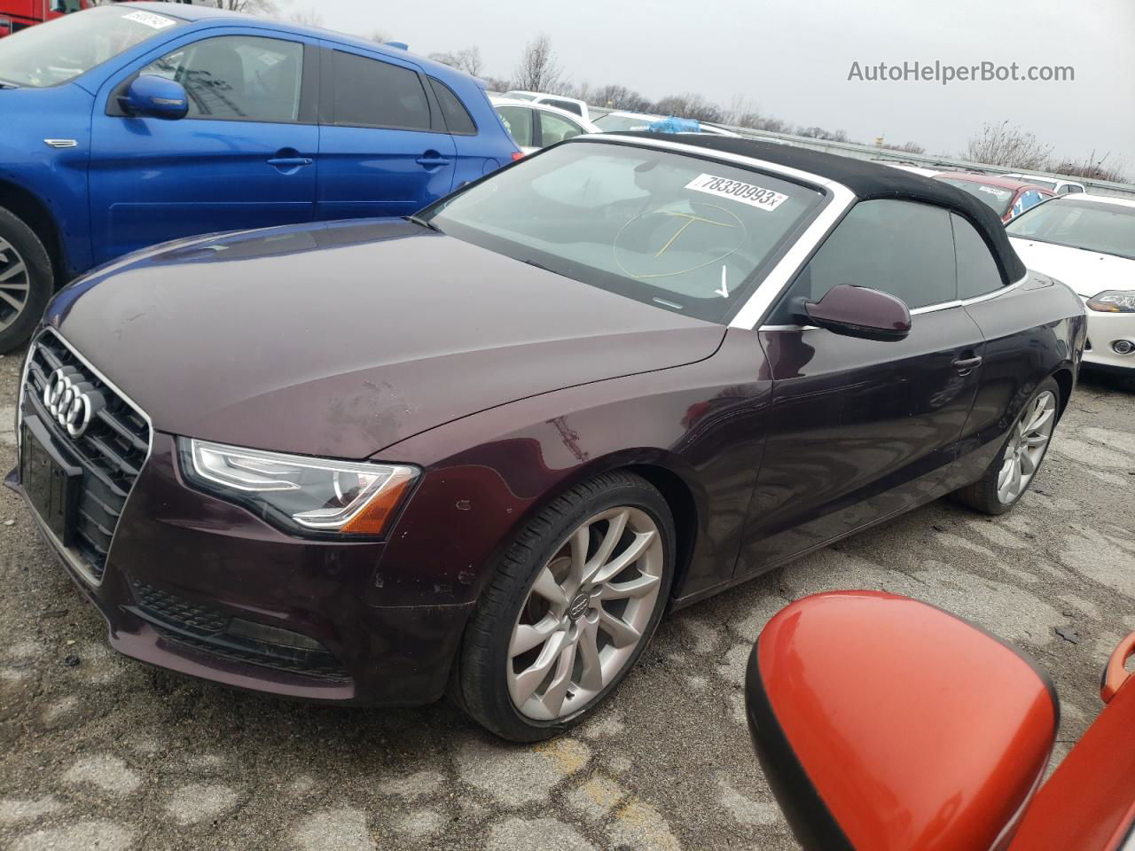 2014 Audi A5 Premium Plus Purple vin: WAULFAFH9EN001086