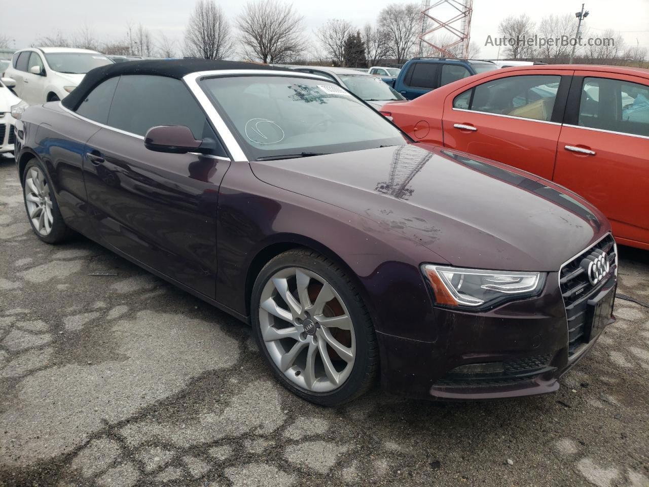 2014 Audi A5 Premium Plus Purple vin: WAULFAFH9EN001086